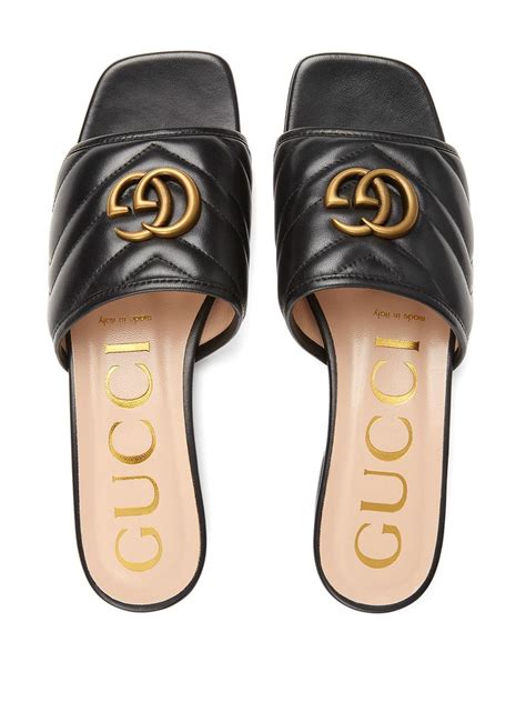 gucci double g slides|gucci marmont slides.